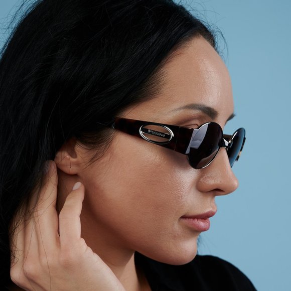 Round vintage sunglasses by Von Furstenberg, Italy